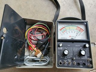 Vintage Triplett Model 4 Multimeter W/ Case And Leads And Paperwork Type 2