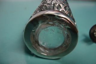 Antique Hall marked HM Sterling silver overlay perfume glass perfume 3