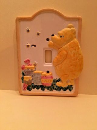 Winnie The Pooh Ceramic Porcelain Single Light Switch Plate Cover