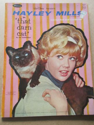 Vintage Paper Doll Hayley Mills 1965 " That Darn Cat " With 60 