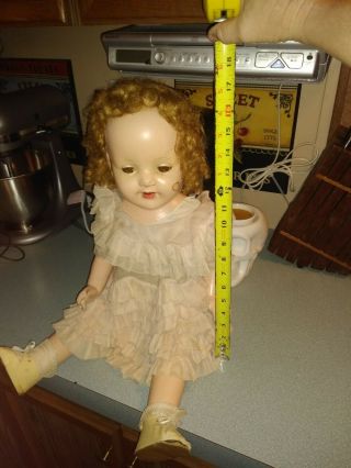 Vintage Extra Large 26” Composition Cloth Doll W/ Clothes??