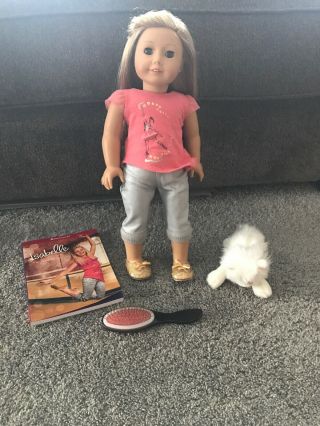 American Girl Doll Of The Year 2014 Isabelle With Cat Tutu,  Book & Hairbrush