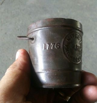 Antique Tin Miniature Advertising Napheys Lard Bucket Philadelphia Pa 1776 1876