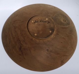 Vintage Mid Century John Shippey Wood Hand Turned Large Bowl Signed 4