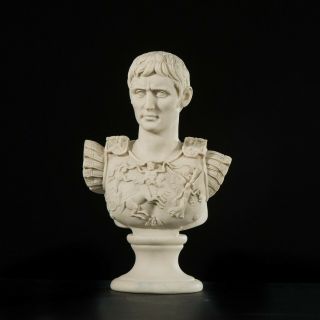 Marble Bust Of Roman Emperor Augustas,  Classical Sculpture.  Art,  Gift,  Ornament