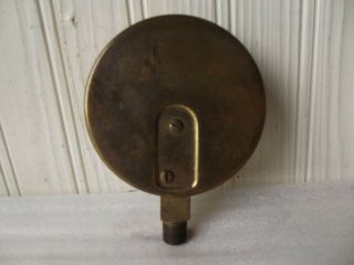 Antique Large U.  S.  Gauge (USG) Brass 3 - 5/8” Pressure Gauge Permutit Company NY t 3
