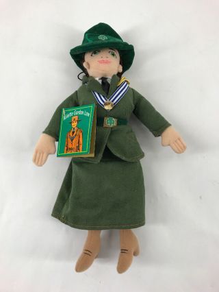 Girl Scout Juliette Gordon Low Soft Cloth Doll With Tags Green Outfit 12 " Inch