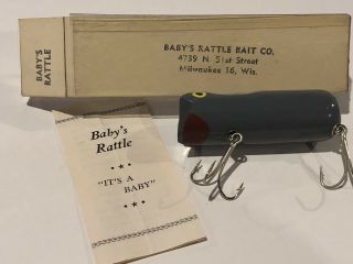 Vintage Antique Baby’s Rattle Bait Co.  Baby’s Rattle Lure,  Domestic Shippin