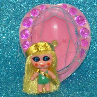 Mattel Liddle Kiddle 3741 Heart Pin Tiny Doll Vintage Jewelry Locket Brooch Case
