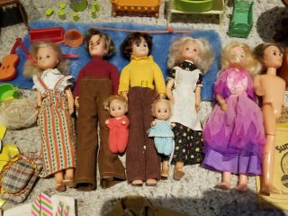 Vintage - 1973 Mattel - Sunshine Family Dolls Houses And 65,  Accessories 11lb Box