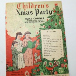 Vintage Piano Sheet Music Book Children 