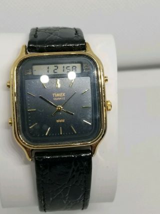 Timex Mens Watch Water Resistant Vintage Digital & Analog Chronograph