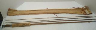 Vintage South Bend Bamboo Fly Rod 4 Piece 8.  5 
