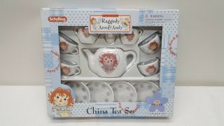 Schylling Raggedy Ann And Andy China Tea Set