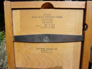 Kodak Auto.  Mask Printing Frame for negatives antique Pat.  1916 cond 4 