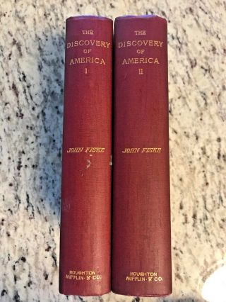 1894 Antique History Books " The Discovery Of America "