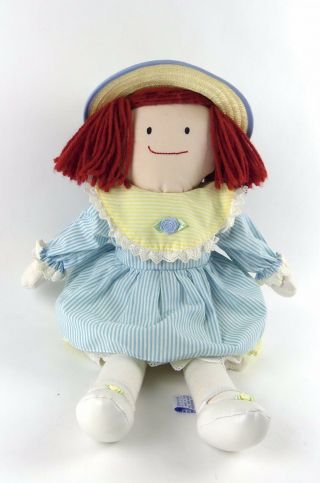 Vintage 1990 Madeline 18 " Collectible Cloth Doll Plush By Eden Ec