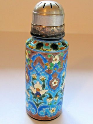 Antique French Ceramic Longwy Style Shaker