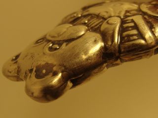 3425 STERLING SILVER VERY SWEED BABY RATTLE ADORABLE TEDY BEAR 1940 SPAIN 6