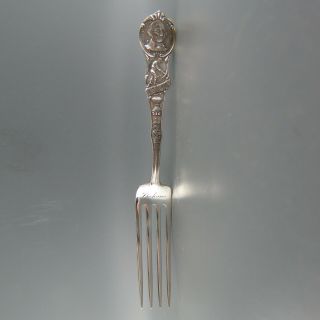 Spokane Washington Sterling Silver Souvenir Fork Circa 1900