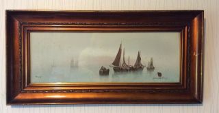 Antique Large Watercolour Painting - Morning - By Garman Morris - Frame