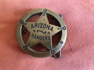 Vintage Arizona Rangers " Badge/belt Buckle " Combo