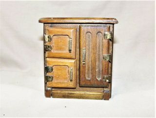Chadwick Miller Dollhouse Miniature Antique Ice Box Refrigerator 1/12 Scale 8247