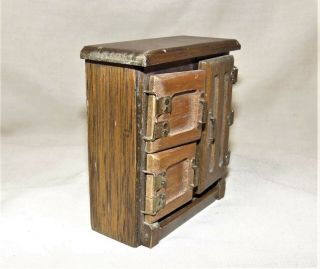 Chadwick Miller Dollhouse Miniature Antique Ice Box Refrigerator 1/12 Scale 8247 3