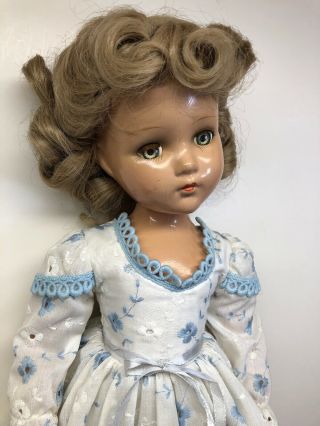 20” Vintage Antique Composition Doll R & B Arranbee Redressed Rewigged Blonde