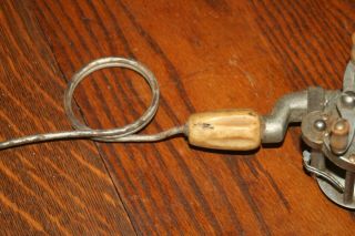 Antique Vintage Stub Caster Ice Fishing Rod Pole w/ Pfleuger Skillcast Reel 3
