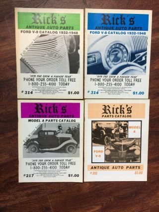 Rick’s Antique Auto Parts Model A Parts Vintage Catalogs Ford V - 8