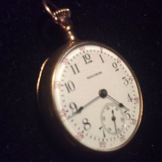 Victorian Antique Waltham Ladies Pocket Watch Excellant Running 15 Jewels
