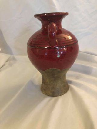 Southern Living At Home Pottery Tuscani Vase Rustic Red Browm Black Stoneware 2