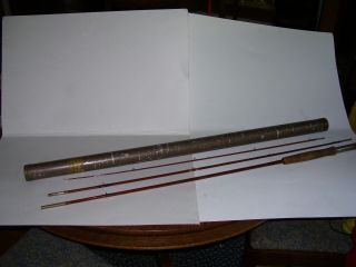 Vintage Antique 1938 Goodwin Granger 8 Ft Bamboo Fly Rod W/ Tube
