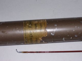 Vintage Antique 1938 GOODWIN GRANGER 8 ft Bamboo Fly Rod w/ Tube 3