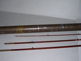 Vintage Antique 1938 GOODWIN GRANGER 8 ft Bamboo Fly Rod w/ Tube 5