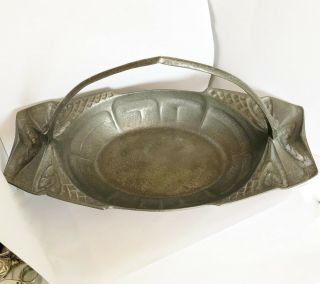 Hutton Antique Tudric Archibald Knox / Liberty Style - Pewter Basket / Bowl