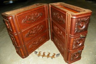 Antique Singer Treadle Sewing Machine Ornate Drawers And Frames - 1910