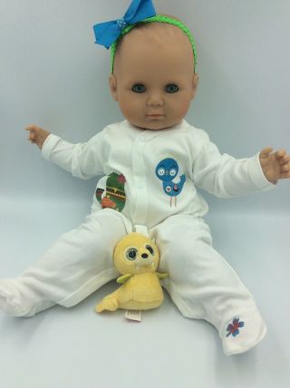 Vintage 1980’s Zapf Creations Baby Doll Adorable Outfit Sleep Eyes 18 "