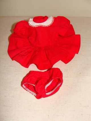 Vintage Tiny Terri Lee Doll Tagged Red Dress & Matching Panties/10 " Doll