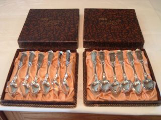 12 Vintage Mid Century Demitasse Spoons Panser Silverplate Th Olsens Eftf Bergen