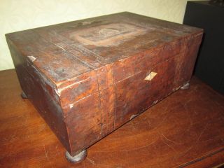 A Large Victorian Tunbridge Ware Box For Restoration