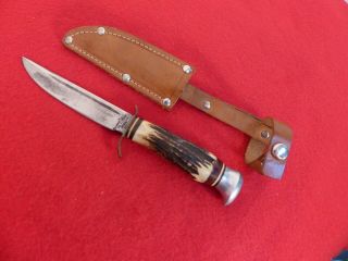 Edge Brand Made In Germany Stag 7 " Fixed Blade Knife & Sheath