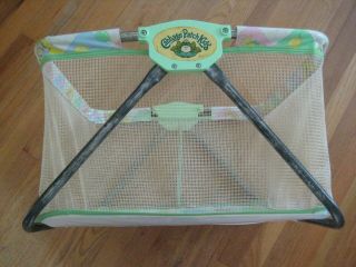 VINTAGE 1983 CABBAGE PATCH KIDS PLAYPEN Play Pen Yard Doll Bed Crib 2