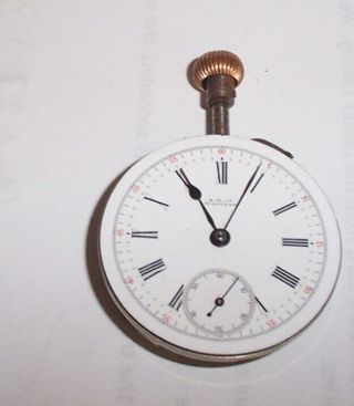 A.  W.  Co.  Waltham Pocket Watch Parts,  Movement,  Sub Dial,  Antique