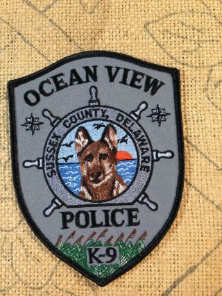 K9 Ocean View Police Department Canine Uniform Patch Delaware Authentic