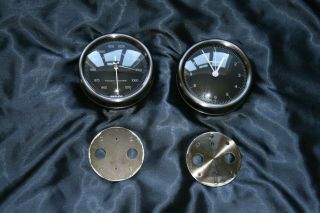 Marine Sealine Clock & Barometer (black Face Rare)