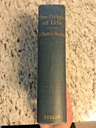 1906 Antique Science Book " The Origin Of Life "