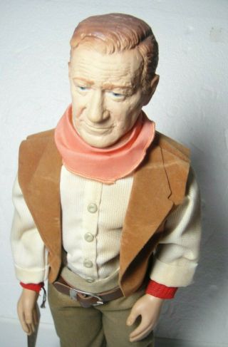 Effanbee John Wayne American Commemorative Doll.  1981.  17 inches tall plus Stand 2