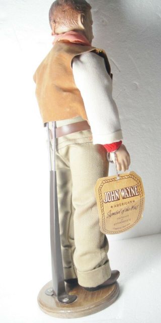 Effanbee John Wayne American Commemorative Doll.  1981.  17 inches tall plus Stand 5